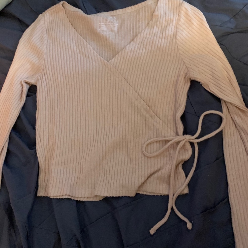 Baby pink knit long sleeve
